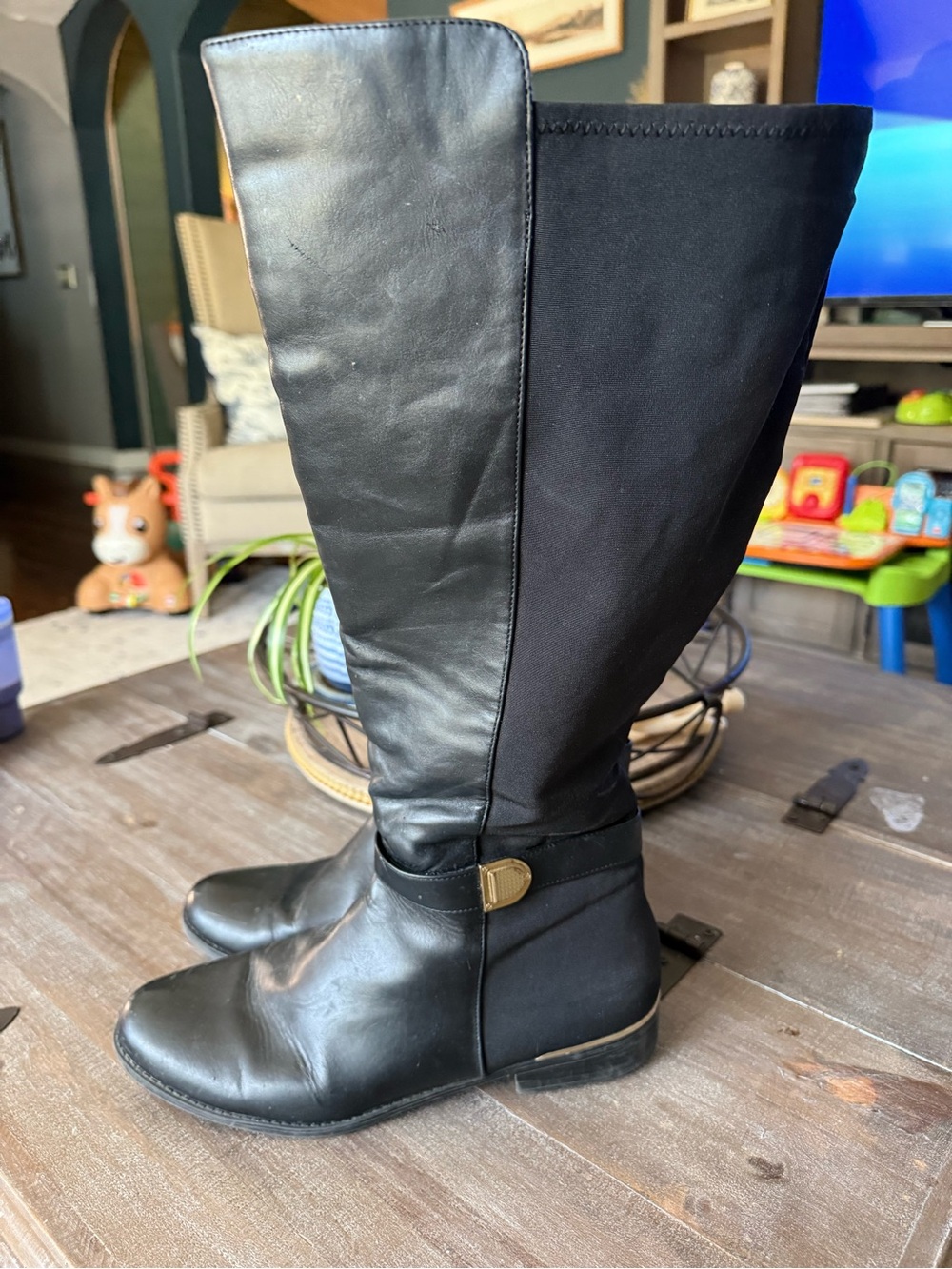 Lane Bryant Black Over-the-Knee Riding Boots
